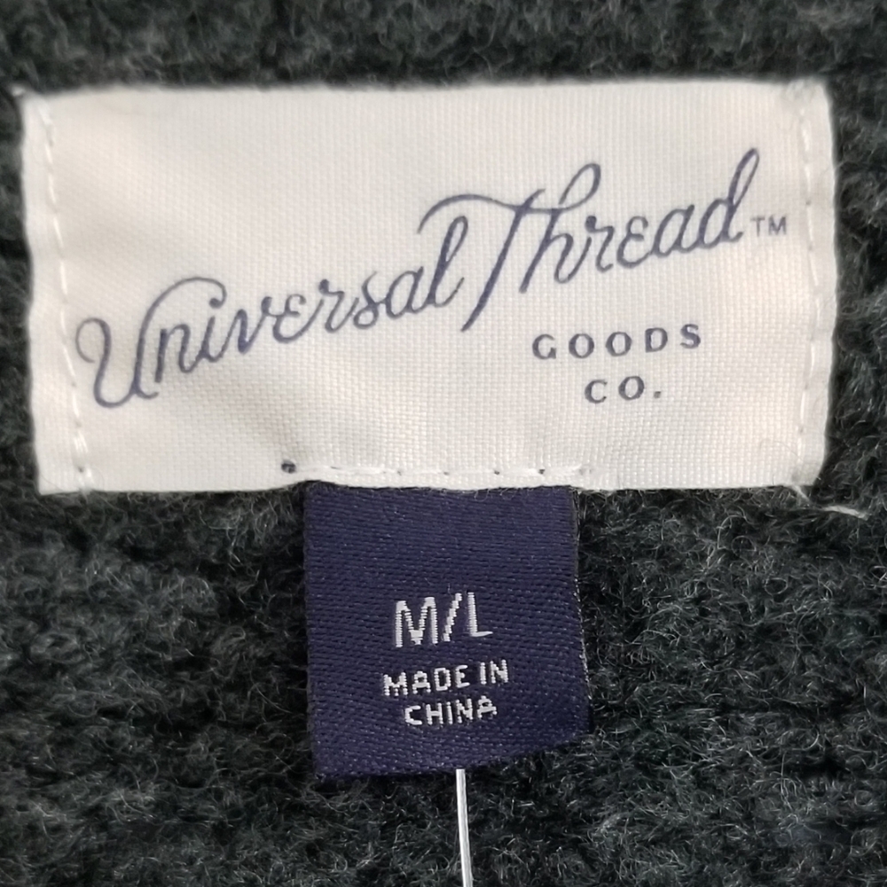 NWT Universal Thread Charcoal Gray Cashmere Like Sweater Open Cardigan Size M/L - Picture 8 of 9